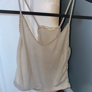 Cream tank top from pacsun